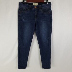 Democracy Ab Technology Jeans Womens Size 10 Dark Wash Distressed‎ Skinny